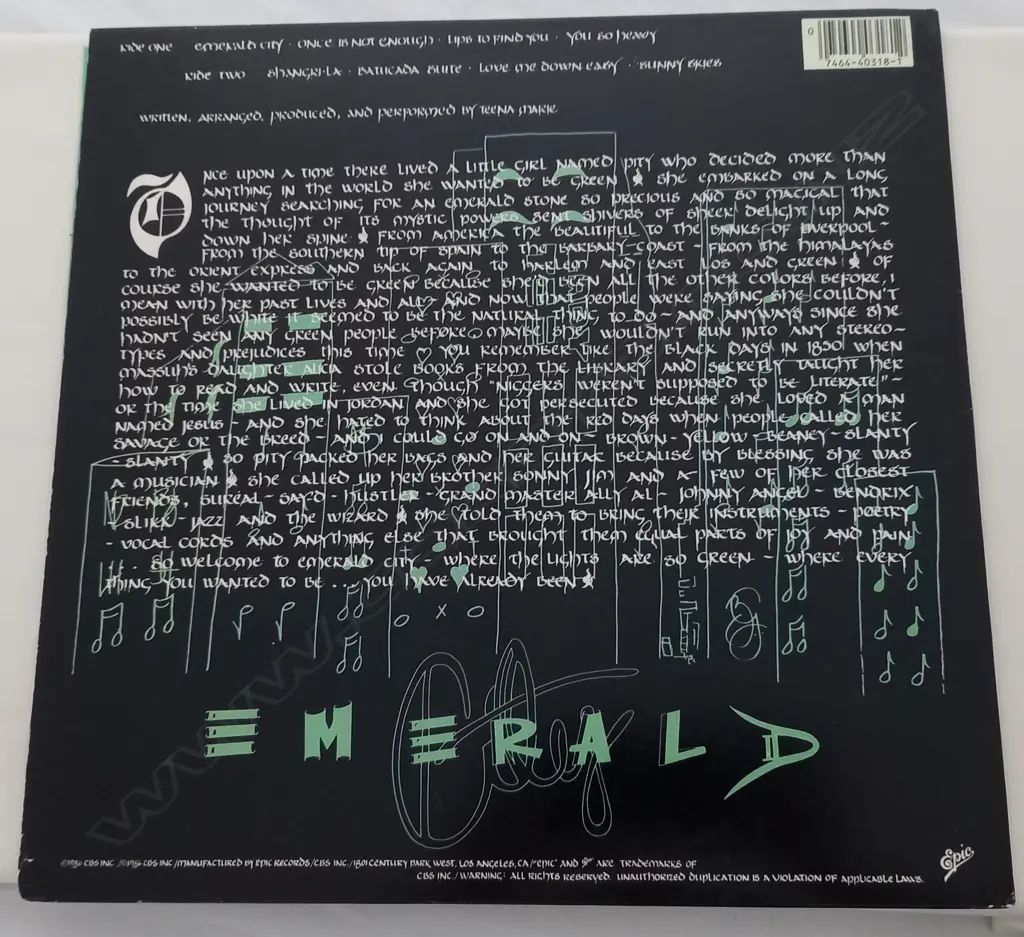 Teena Marie, Emerald City Image 1++