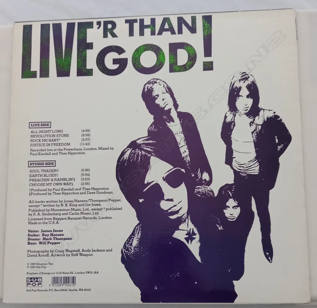 Thee Hypnotics, Live'r Than God Image 1++