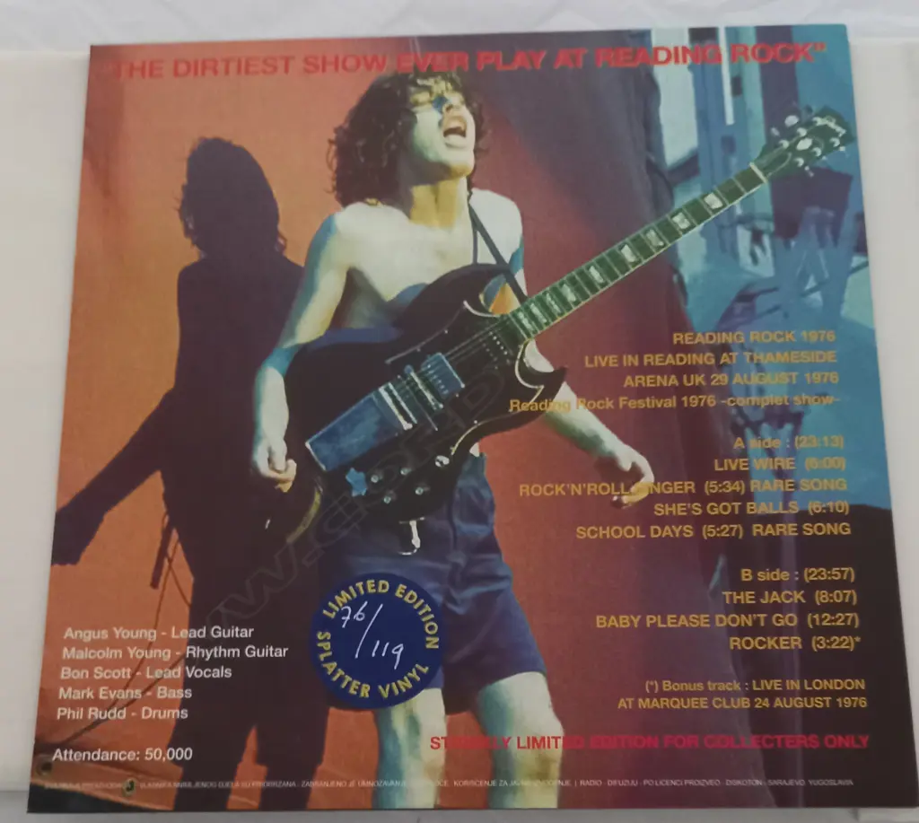 AC/DC, Bloody Live - Reading '76 Image 1++