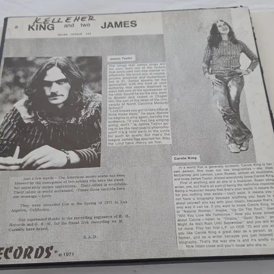 Carole King / James Taylor (2), A King And Two James