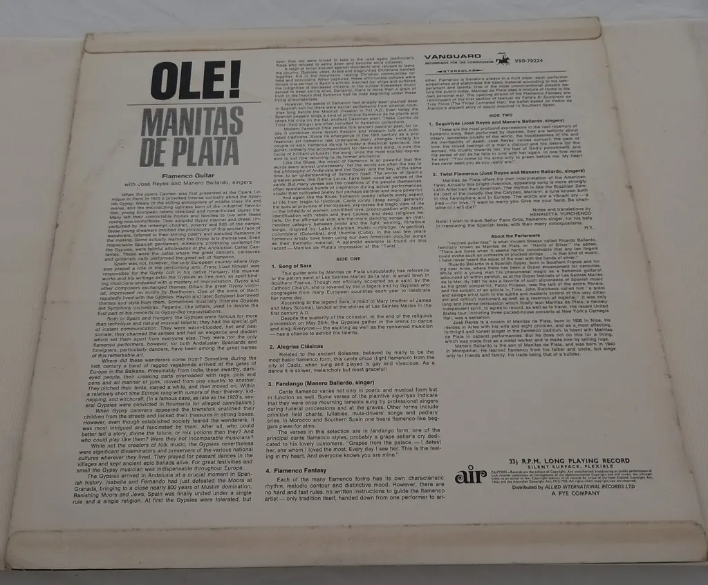 Manitas De Plata, Ole! Image 1++