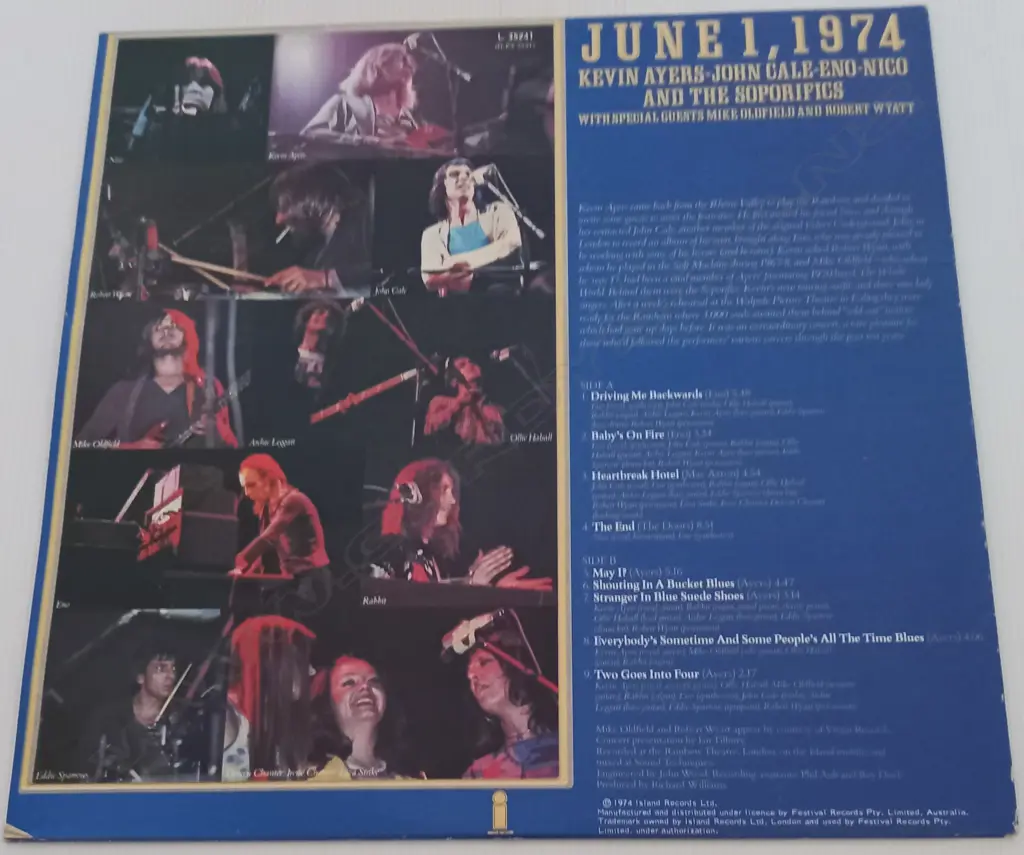 Kevin Ayers - John Cale - Brian Eno - Nico (3), June 1, 1974 Image 1++
