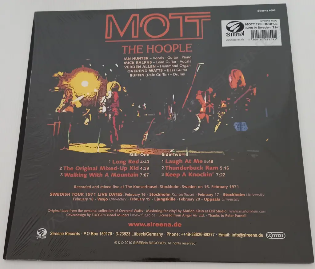 Mott The Hoople, Live In Sweden 1971 Image 1++