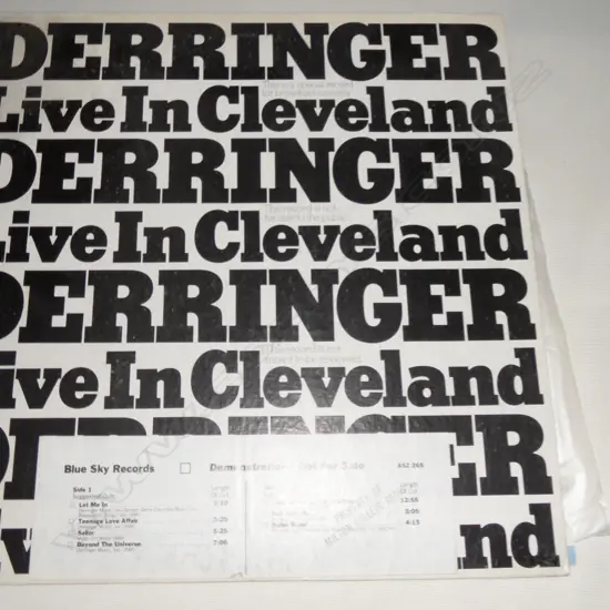 Derringer (2), Live In Cleveland