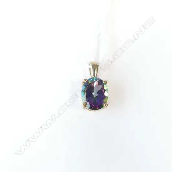 9CT MYSTIC FIRE TOPAZ PENDANT
