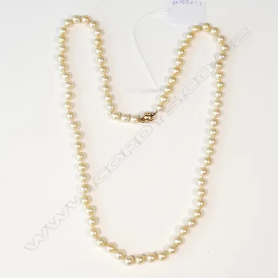 STRING OF PEARLS 9CT GOLD L.350MM (79 PEARLS)