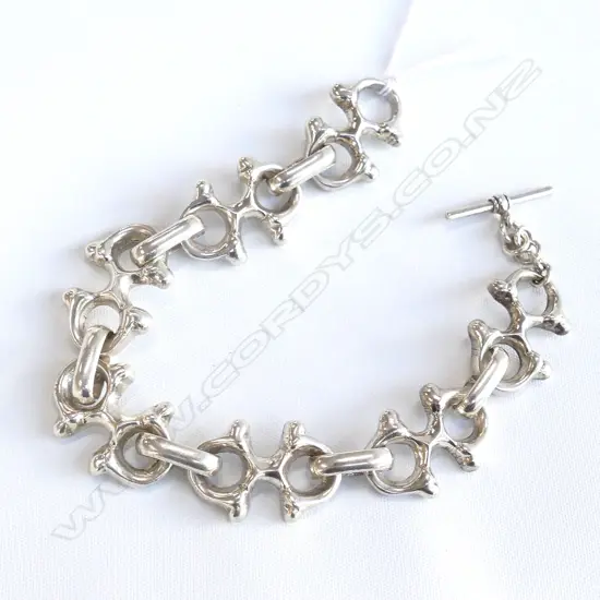 HEAVY STIRRUP LINK SILVER BRACELET 51gm