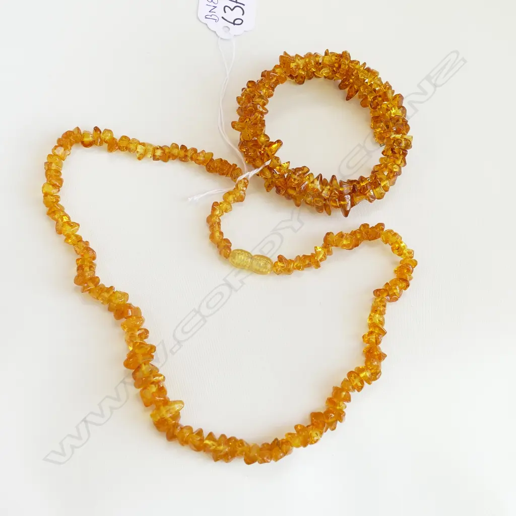 BALTIC AMBER NECKLACE & BRACELET Image 1++