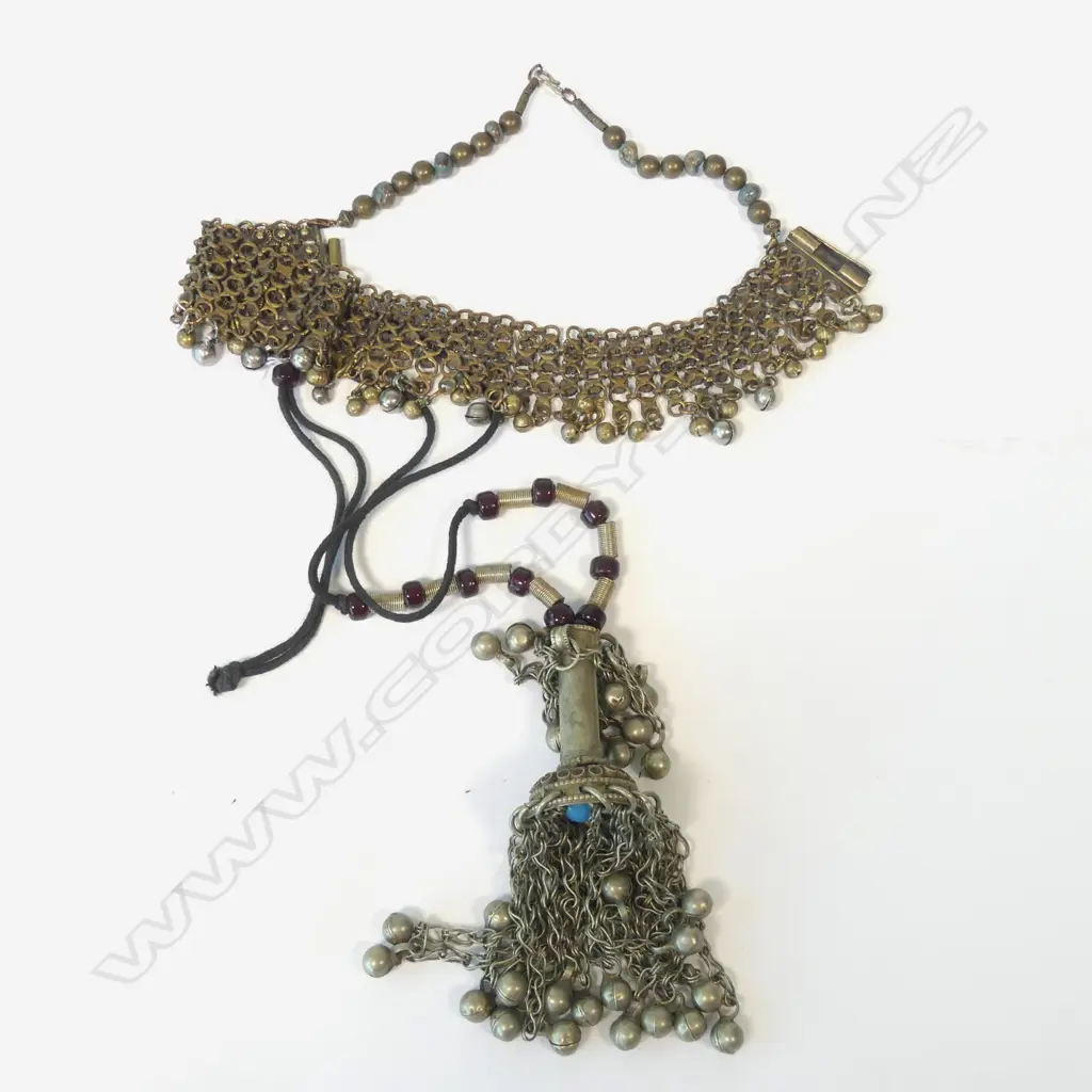 2 AFGHAN NECKLACES Image 1++