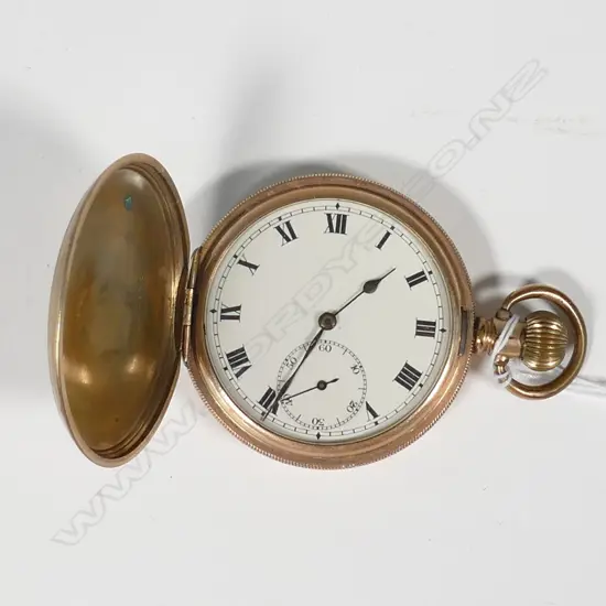 EARLY 20THC ROLEX GOLD PLATED POCKET WATCH...