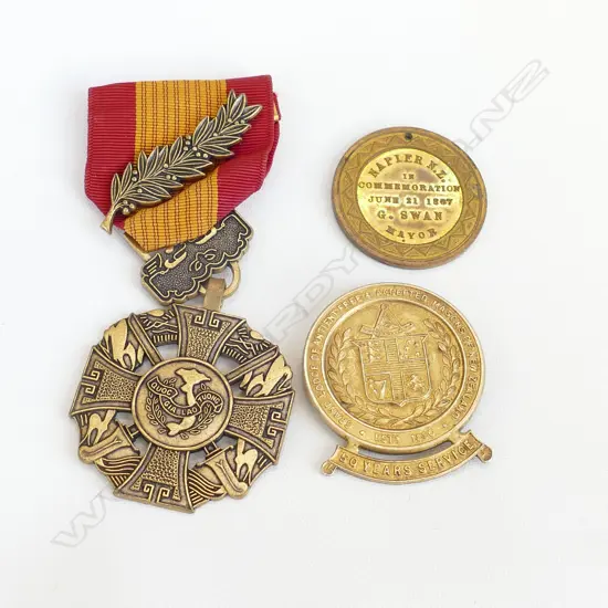 SILVER FREEMASONS MEDAL ETC