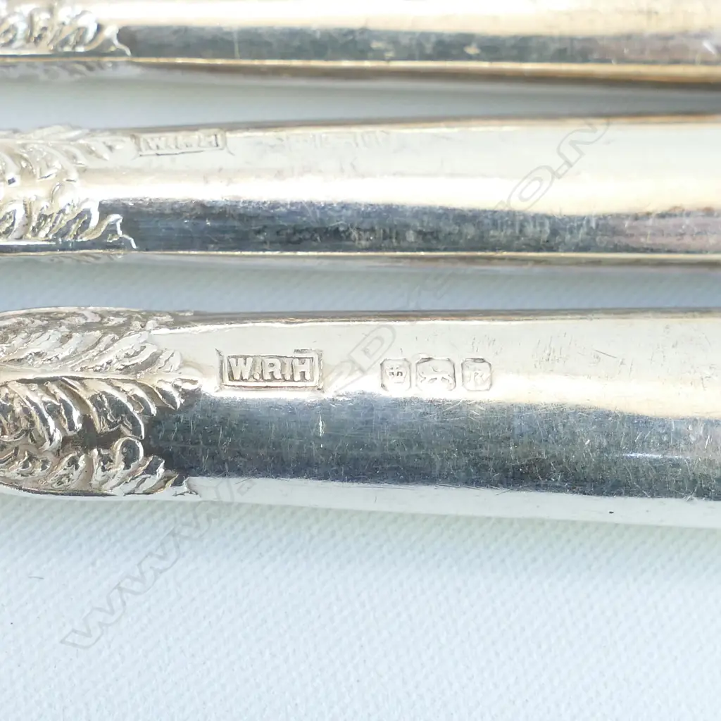 6 STG SILVER FRUIT KNIVES SHEFFIELD 1902 Image 1++