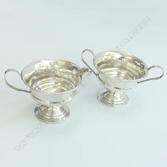 STERLING MARKED WEIGHTED MILK AND SUGAR