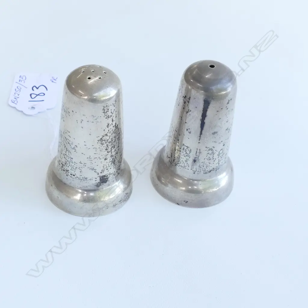 NZ S/S SALT & PEPPER SHAKERS MARKED JMF Image 1++