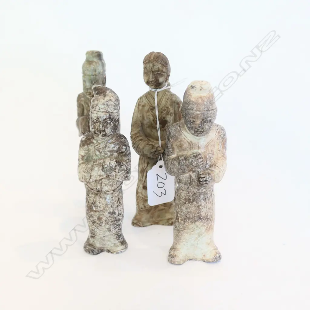4 JADE CHINESE STATUES H.150MM Image 1++