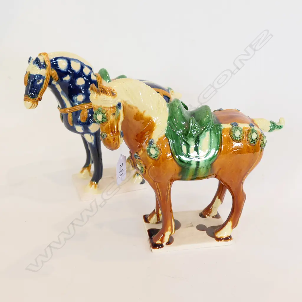 PR OF XIAN STYLE CERAMIC HORSES 220MM H BOXED Image 1++