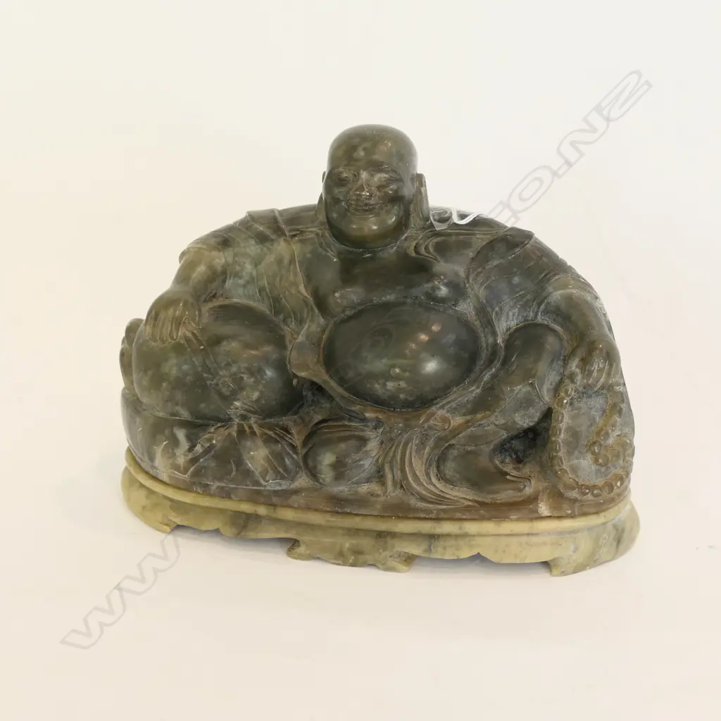 EARLY 20thC CHINESE SOAPTONE BUDDHA (PUTAI) Image 1++