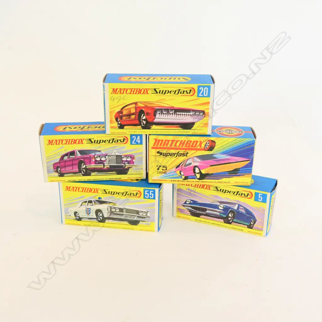 5 MATCHBOX "SUPERFAST" CAR IN ORIGINAL BOXES Image 1++