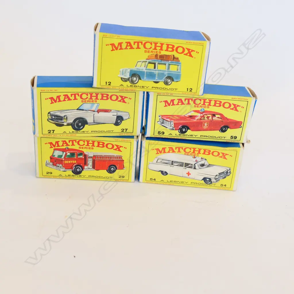 5 MATCHBOX "SERIES" INCL FIRE & AMBUANCE CARS IN ORIGINAL BOXES Image 1++