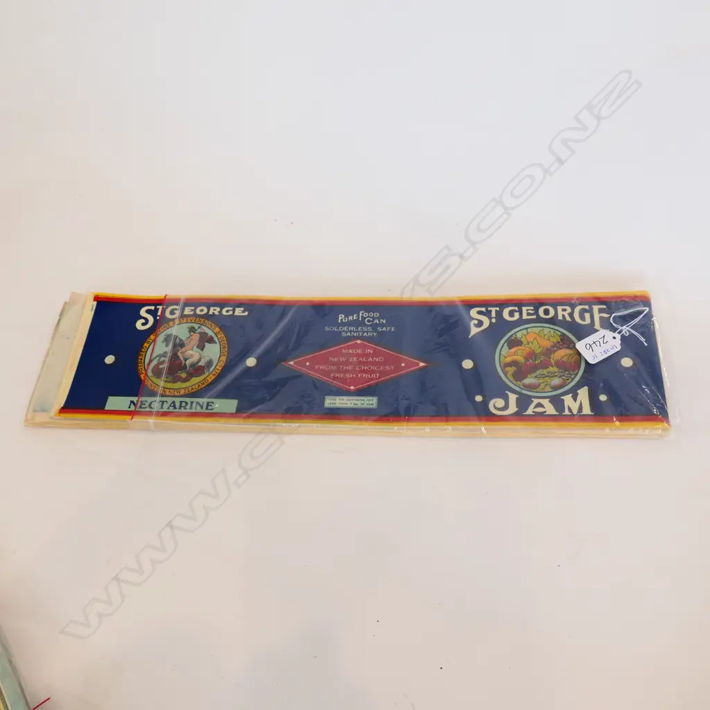 ST.GEORGE CAN LABELS 'NECTARINE' AND 'MELON & LEMON' (APPROX 100) Image 1++