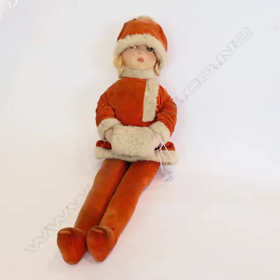 DEANS PRINCESS DOLL IN SANTA COSTUME WITH LABEL