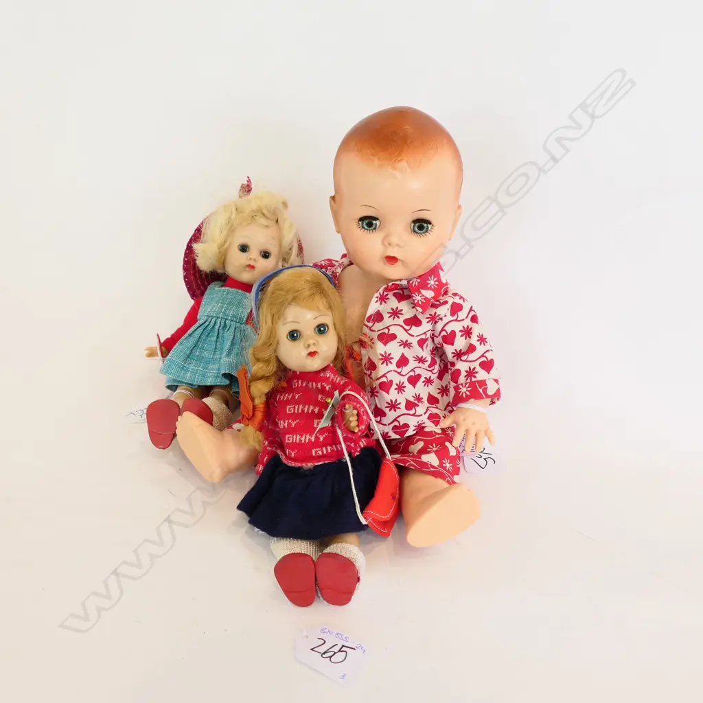 YES NO DOLL WITH PATENT MARK BACK OF NECK + 2 VOGUE DOLLS TAGGED Image 1++