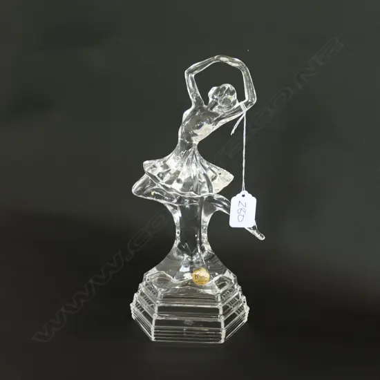 VINTAGE ITALIAN RCR CRYSTAL BALLERINA, H. 270MM