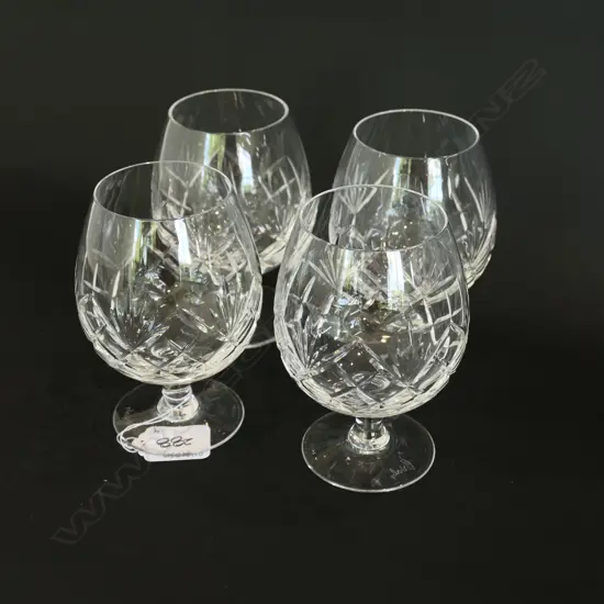 4 BRIARLEY BRANDY GOBLETS 125MM H