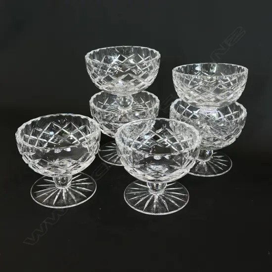 6 FOOTED CRYSTAL BOWLS