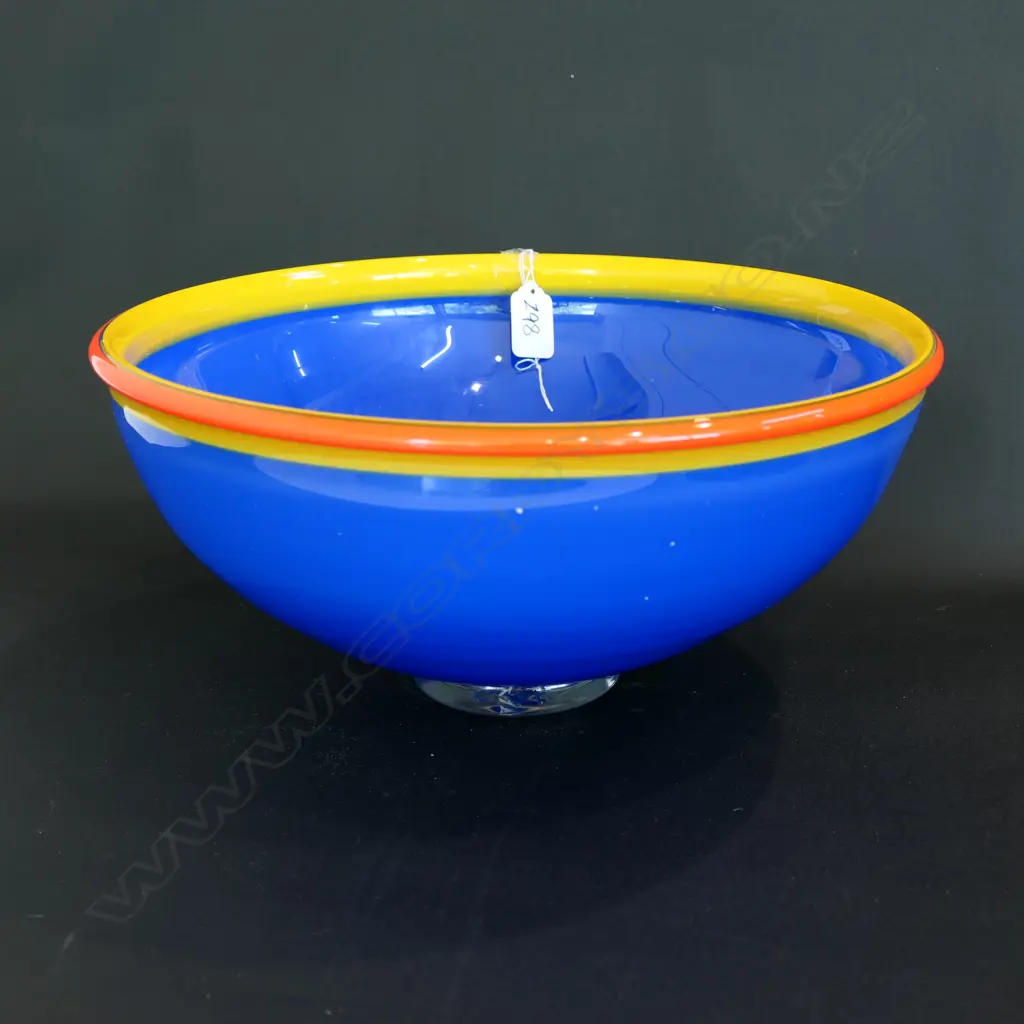 GIOVANNI GLASS (JOHN COUCHER & JOHN LEGGAT) STUDIO ART GLASS BOWL  Image 1++