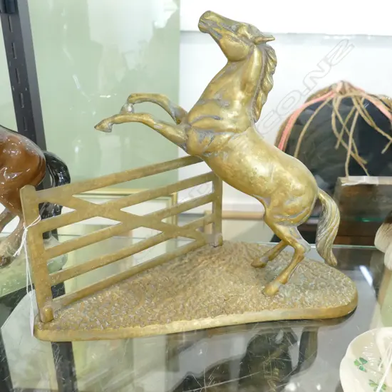 BRASS REARING HORSE H 250 MM