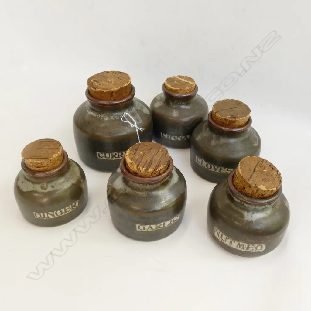 6 LEN CASTLE SPICE JARS INCLS 1 LARGER 'CURRY' Image 1++