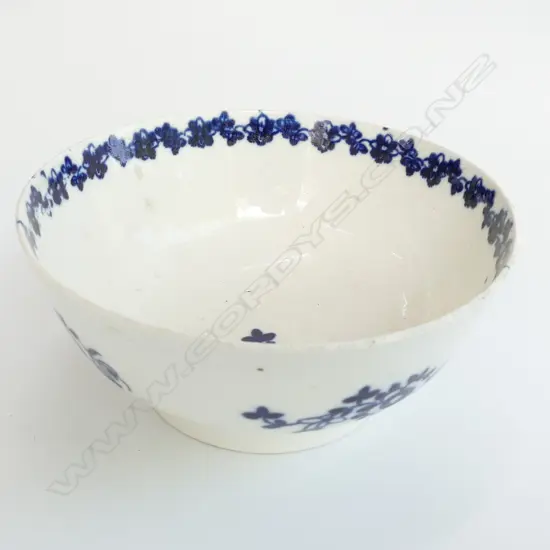 PENNINGTON (LIVERPOOL) BLUE AND WHITE SLOP BOWL 1789-99