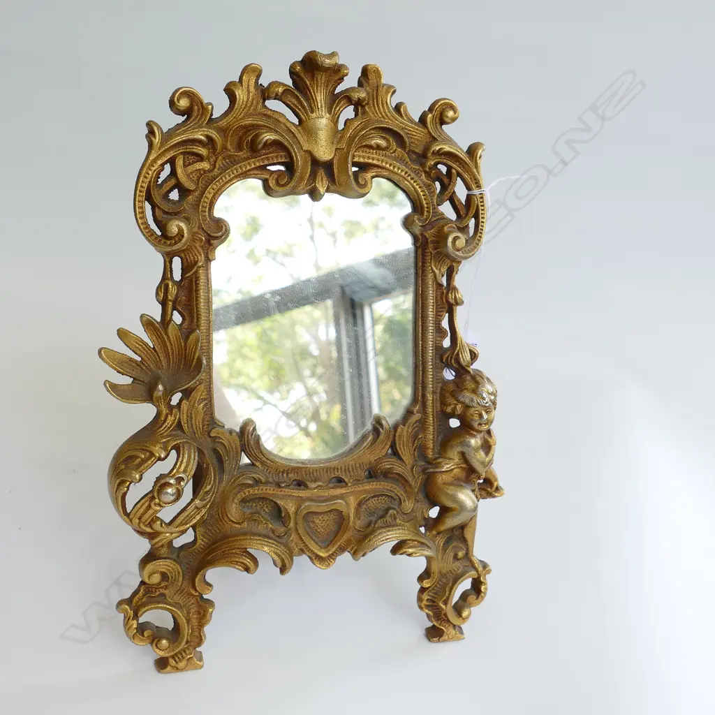 CAST METAL FRAMED MIRROR 280MM H Image 1++