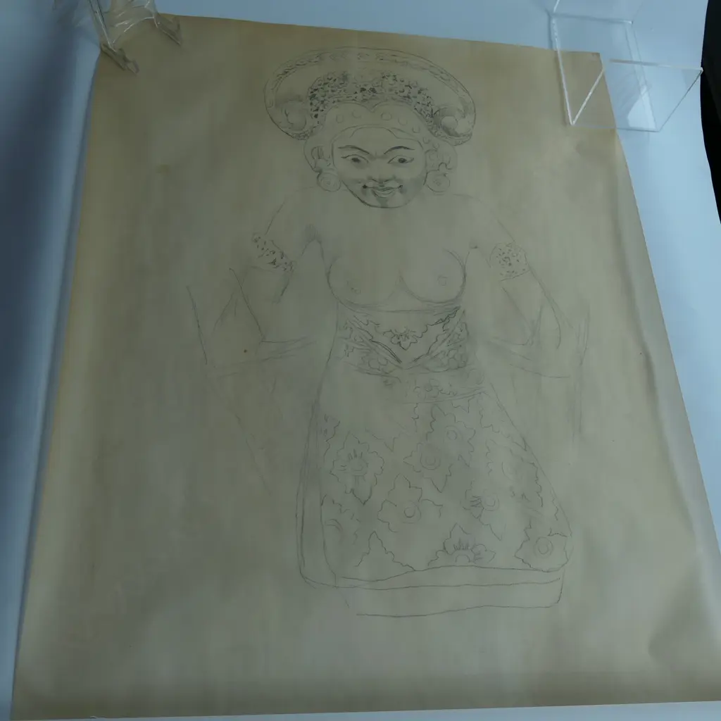 Theo Schoon (1915 - 1985) untitled sketch - balinese dancer Image 1++