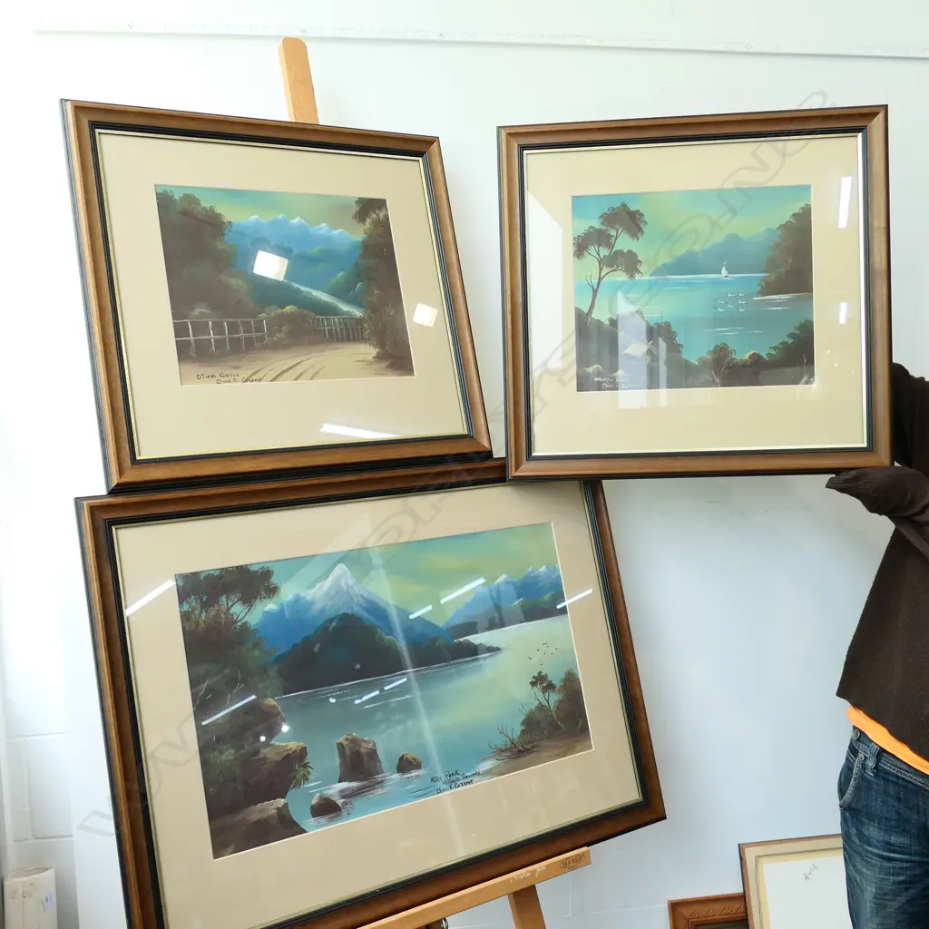 3 ACRYLIC ON BOARD SIGNED CHASE D GREEN LARGEST 840X630MM Image 1++