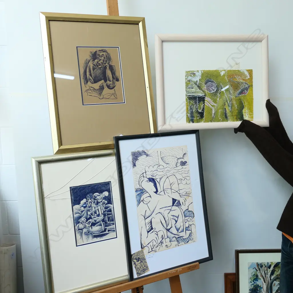 4 VARIOUS FRAMED WORKS BY MALCOLM HARRISON Image 1++