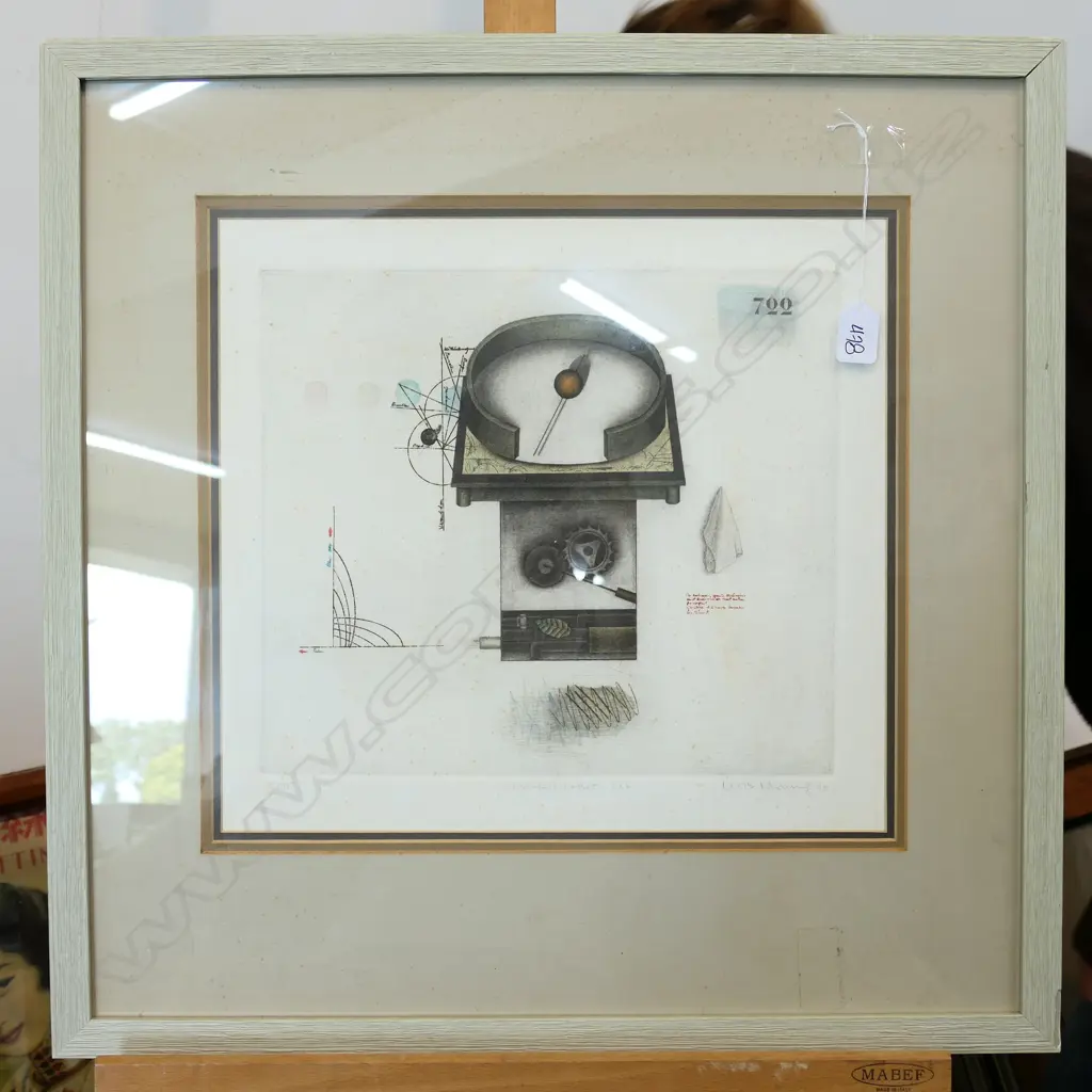 FRAMED COLOURED ENGRAVING, ARTIST UNKNOWN 8/75 H.610MM Image 1++