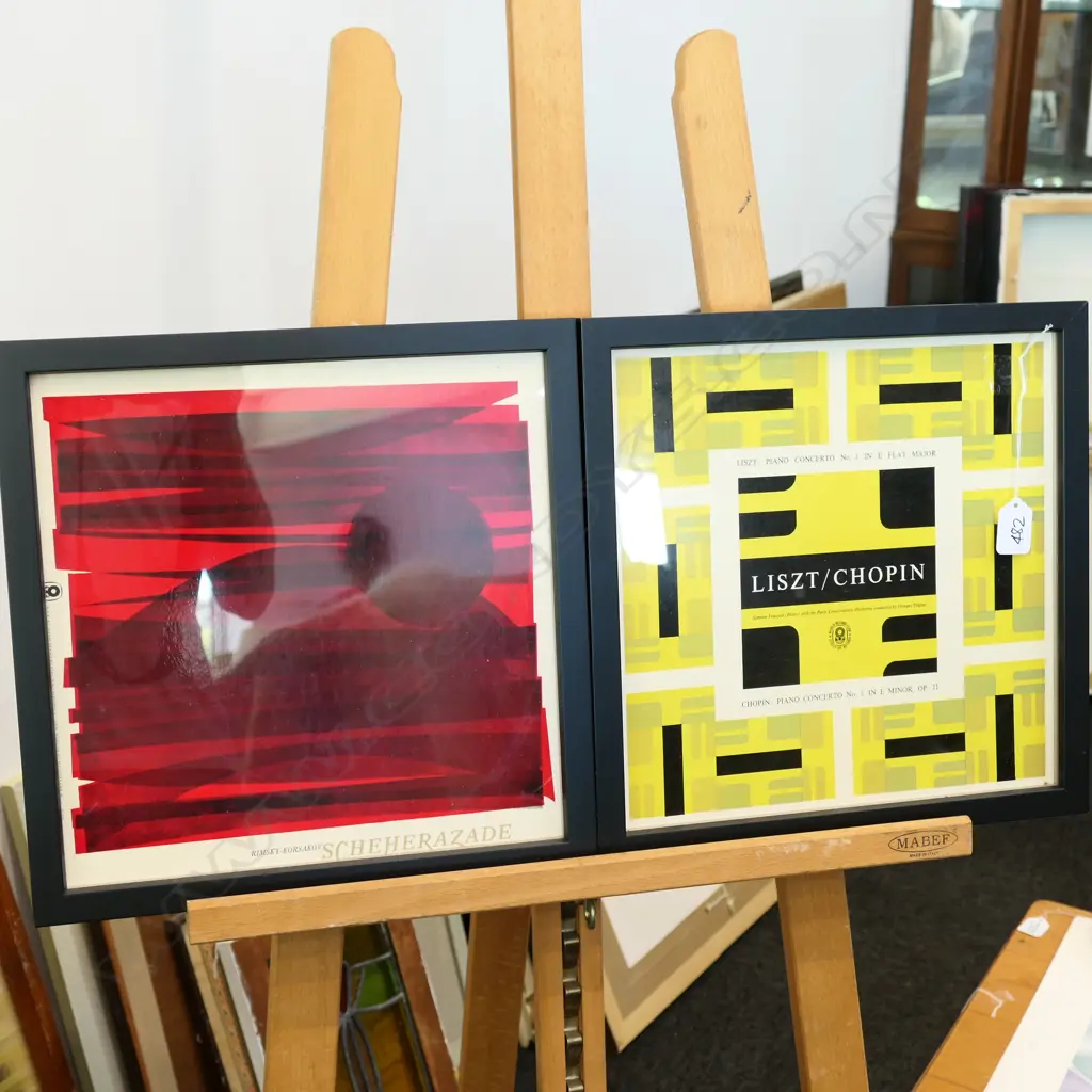 2 FRAMED CLASSICAL RECORD COVERS Image 1++