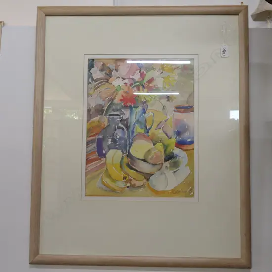 LOVEDAY KINGSFORD W/C STILL LIFE 'LATE SUMMER' SIGNED AND DATED '88