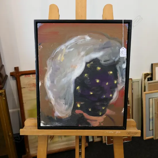 NICHOLAS IVES 'ARRIVAL OF THE STAR CHILD' OIL ON LINEN - 2016 405MM X 335MM