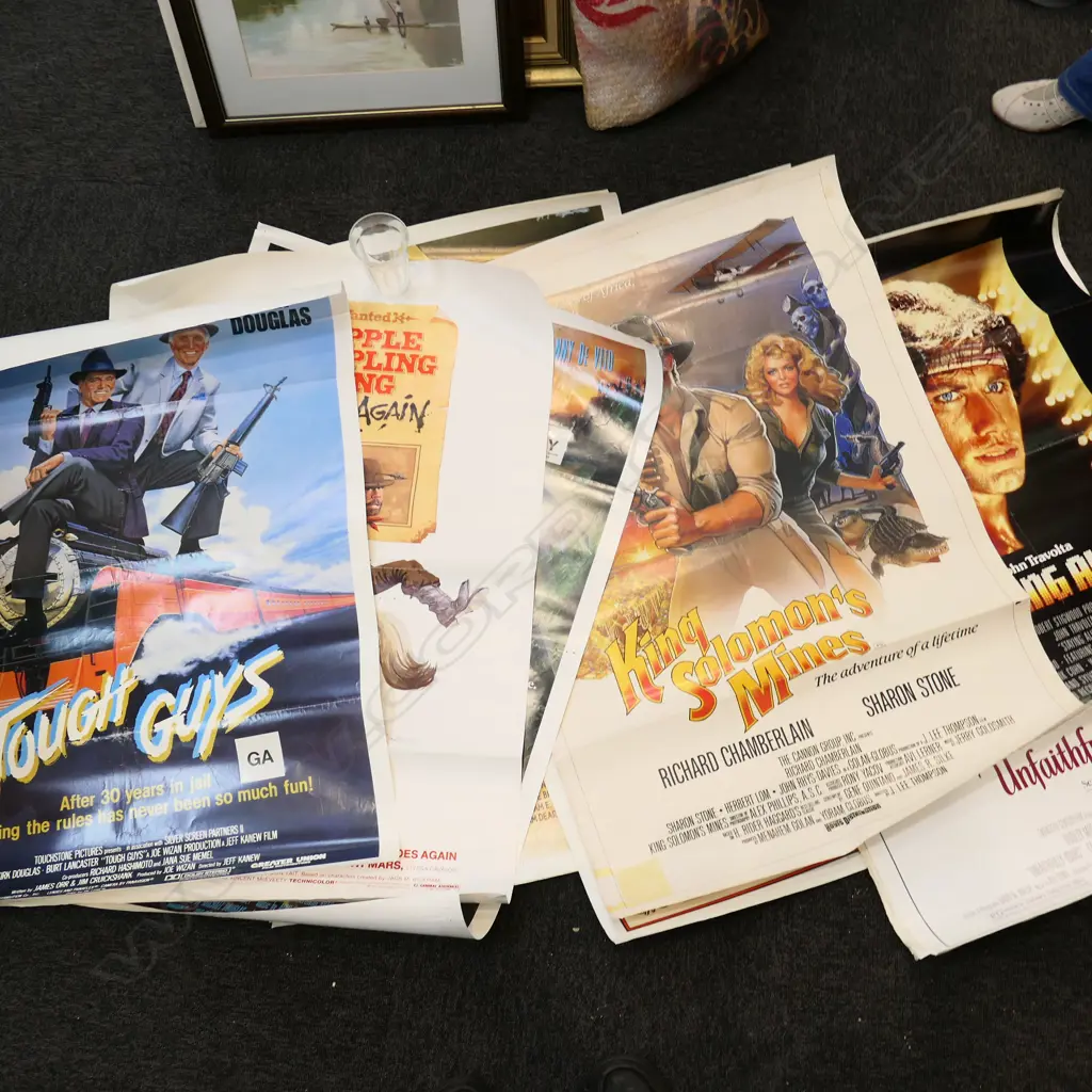 10 1990'S MOVIE POSTERS INCL TOUGH GUYS, ROMANCING THE STONE ETC Image 1++