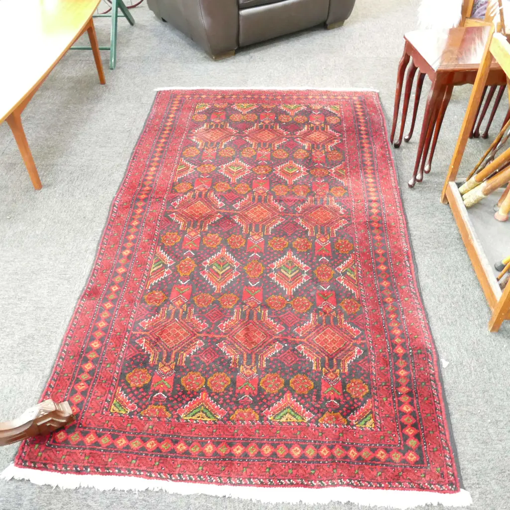 AFGHAN HAND KNOTTED RUG WOOL ON COTTON... Image 1++
