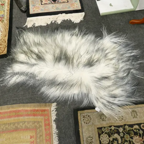 BLACK TIPS MONGOLIAN GOAT HIDE 1M L