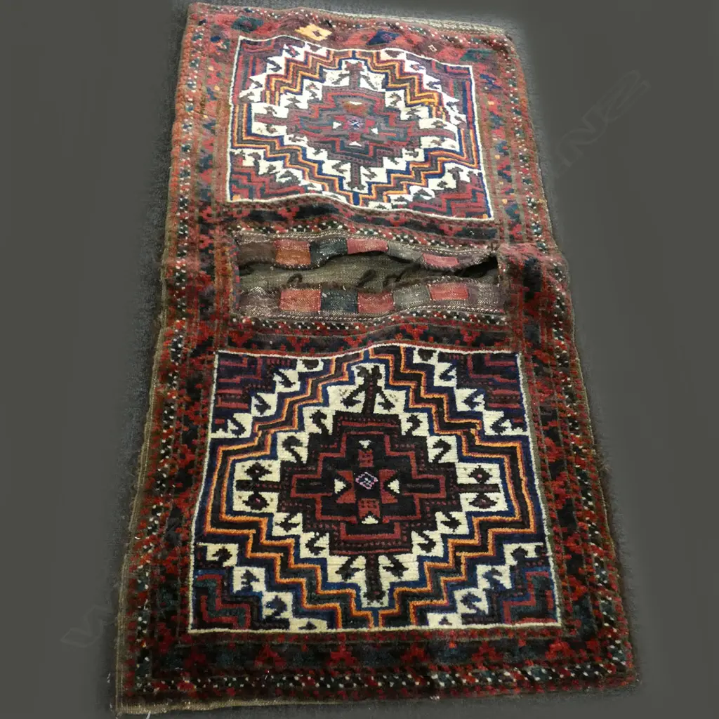 ANTIQUE AFGHANISTAN SISTAN BALUCH SADDLE BAG 1200MM L 585MM W Image 1++
