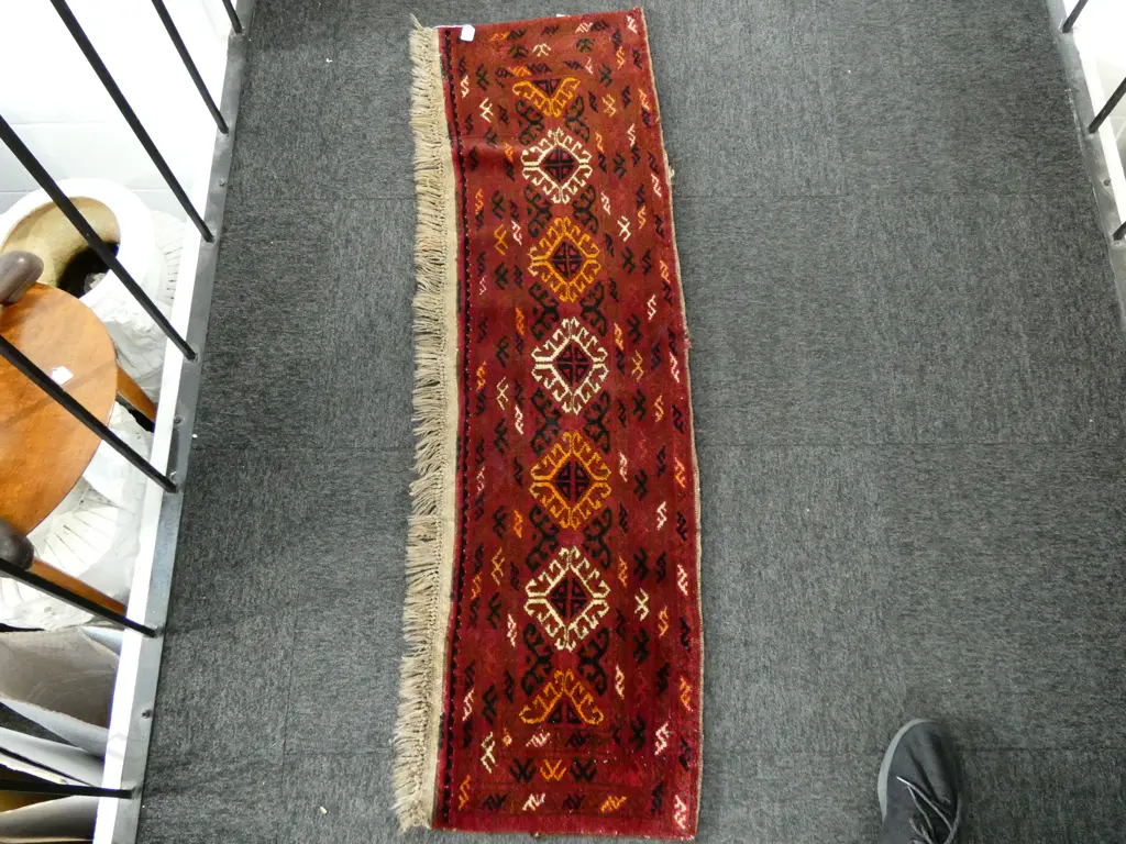 AFGHAN JALLAR SEMI-ANTIQUE ALL WOOL TENT FLAP 500MM X 1530MM Image 1++