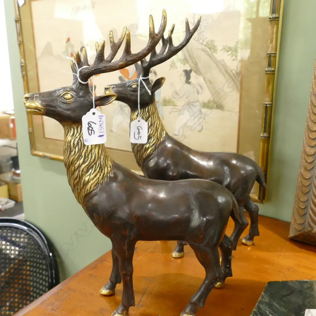 PR BRONZE STAGS 330MM H Image 1++