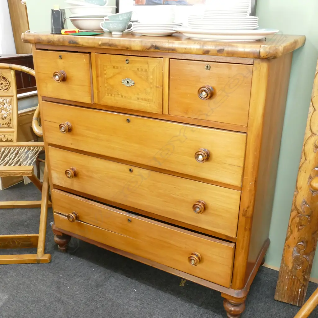 6 DRAWER COLONIAL CHEST AF - REQUIRES ATTENTION 1180MM W 1230MM H Image 1++