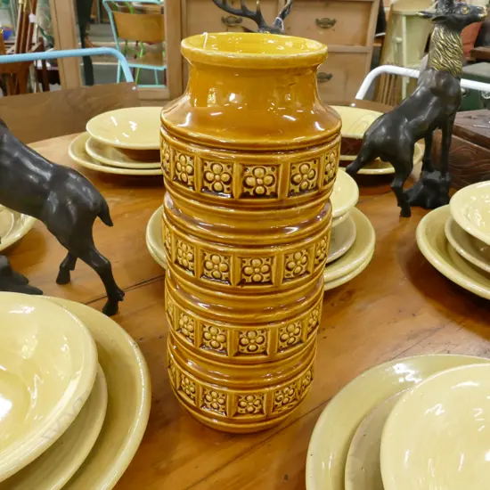 GERMAN POTTERY BAY VASE