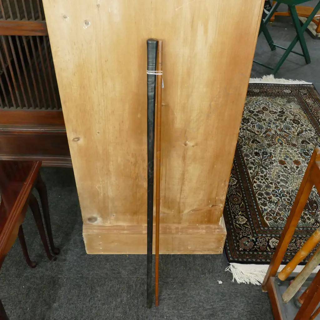 YARD STICK + EBONY WALKING STICK Image 1++